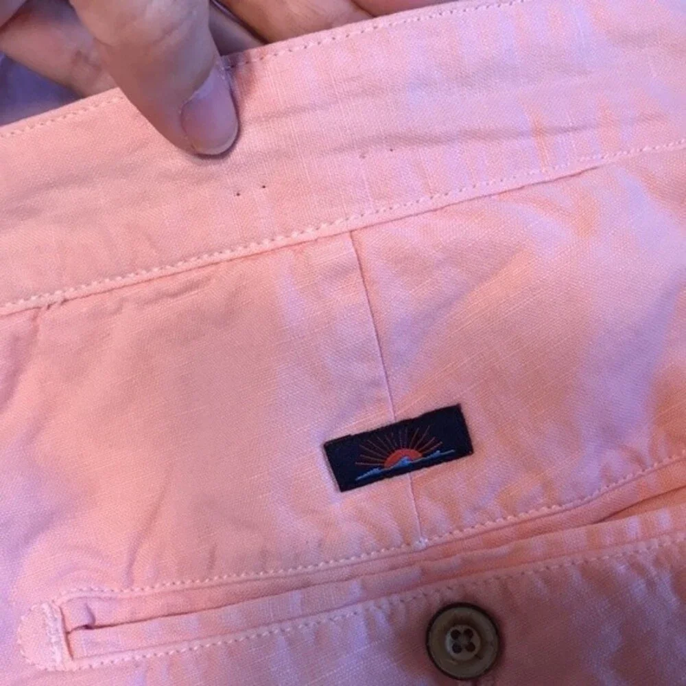 Faherty mens lightweight linen cotton casual chino shorts size 40